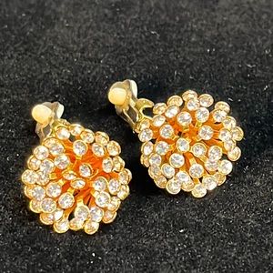 Vintage multi rhinestone earrings